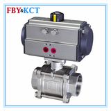 3PCS Pneumatic Threaded Ball Valve