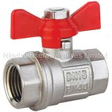 Butterfly Handle Nickel Plated Brass Ball Valve (BW-B47)