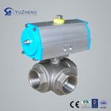 L Type Three Way Ball Valve with Pneumatic Actuator