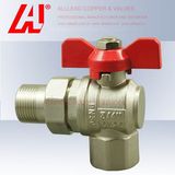 Aluminium Butterfly Handle Brass Angle Ball Valve