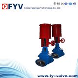 API 6D Pneumatic Flanged Double Disc Parallel Gate Valve