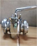 Sanitary Stainless Steel 2 Way Dairy Plug Valve with Union