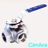 Three-Way Ball Valve with Mounting Pad ISO5211 (Type B)