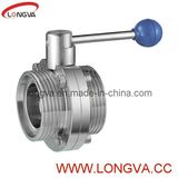 Sanitary Stainless Steel Threaded Butterfly Valve