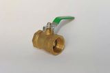 Copper Ball Valve/Green Level Handle