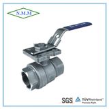 Full Bore Threaded End 1000wog 2PC Ball Valve with Mounting Pad