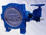 Double Flanged Double Eccentric Rubber Seated Butterfly Valve