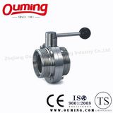 Ss304 Sanitary Manual Threaded Butterfly Valve