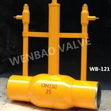 Long Stem Buried Natural Gas Ball Valve Pn25 Dn150