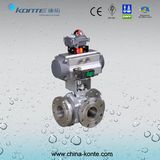 Pneumatic Flanged 3 Way Ball Valve