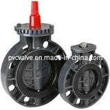 PVC DIN ANSI JIS Standard Butterfly Valve for Actuator Usage