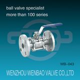 3-PC Split Body Stainless Steel CF8m Flanged Floating Ball Valve