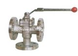 3-Way with Lever Flanged Plug Valve (X43W)