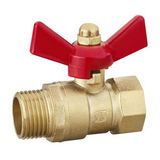 216 Female Thread Butterfly-Shaped Brass Ball Valve (SS2220)