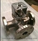 Stainless Steel 304/316 Three Ways Ball Valve with High Platform