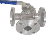 Ss316 3 Way Trunion Flanged Ball Valve