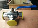 Sanitary Tri Clamp Three Way Ball Valve