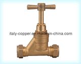 UK Type Brass Forged Compression End Stop Valve (AV2013)