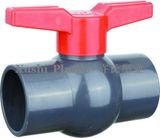 Plastic Compact Ball Valve (One-way Handle) Gray (X9003)