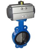 Soft Seal Pneuamtic Wafer Type Butterfly Valve