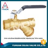 Blasting Hydraulic Motorize Xw617n Three Way Plating Male Threaded Connection Brass Ball Valve in Tmok