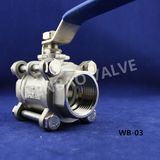 3PC CF8 Ball Valve Dn25 with Thread Ends