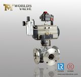 3 Way Ball Valve with Pneumatic Actuator