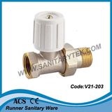 Brass Radiator Valve with Handle (V21-203)