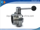 Sanitary Stainless Steel Single Threaded Single Welded Butterfly Valve