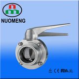 Stainless Steel Ss Multiposition Handle Clamped Butterfly Valve