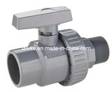 PVC Single Union Ball Valve for Chemical with ISO9001 (Male thread)