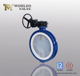 PFA Coating Flanged U Type Butterfly Valve