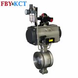 Stainless Steel V-Notch Pneumatic Ball Valve, V-Port Pneumatic Ball Valve