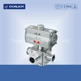 Pnematic Non-Retention Ball Valve, Sanitary 3-Way Ball Valve