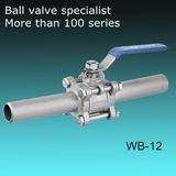 3PC Extended Body Butt-Welding Ss316 Ball Valve 1000psi