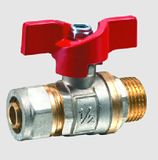 Pn16 Brass Ball Valve with Butterfly Handle