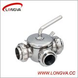 Hotsale Ss304/316L Three-Way Plug Valve