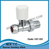 Chrome Plated Straight Radiator Valve (V21-103)