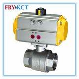 2PCS Pn16 304 Material Screwed End Pneumatic Ball Valve