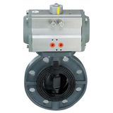 Pneumatic Plastic Butterfly Valve