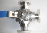 3 Way Sanitary Ball Valve with Clamped End