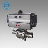 Sanitary Valve, Pneumatic Extended Solder Ends Sanitary Ball Valve