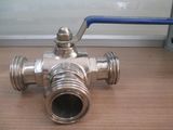 Stainless Steel Sanitary Threaded 3 Way Ball Valve