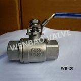 DIN 2PC Stainless Steel 1.4308 Ball Valve Pn63 Dn20