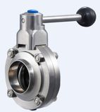 Ss304/316/316L Manual Butt-Weld Sanitary Butterfly Valve