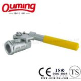 2PC Stainless Steel Threaded Ball Valve with Spring Handle