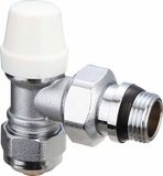 Angle Brass Radiator Valve, Plastic Handle