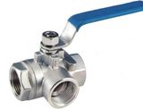 3 Way Threaded Stainless Steel Ball Valve