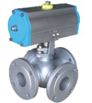 Pneumatic Three-Way Ball Valves