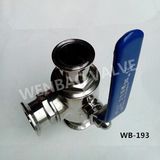 3-Way Sanitary Clamp Ball Valve with Manual Handle